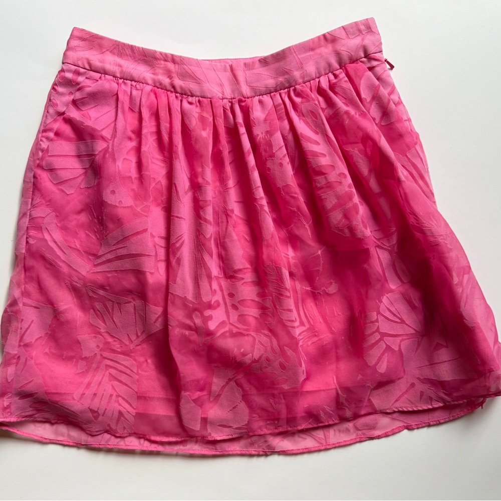Lilly Pulitzer Vibrant Pink Tropical Mini Skirt